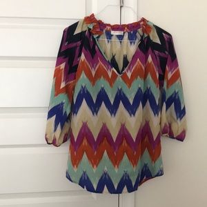 Multicolored chevron shirt